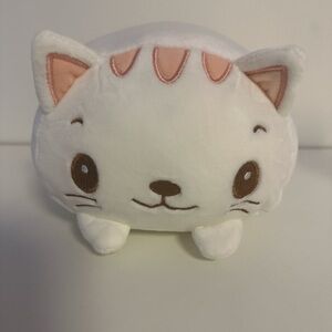 Cute White and Pink Cat Plush Toy